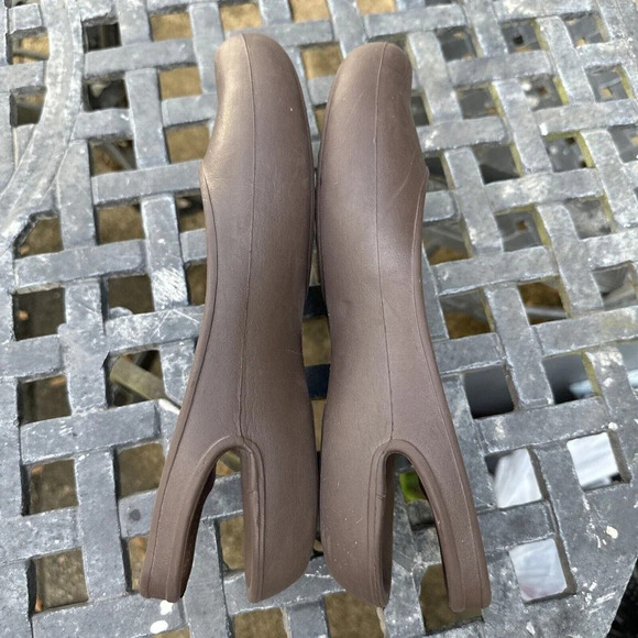 Crocs Women’s 11 Olivia Slingback Brown Slip On Shoe Flats Rhinestone Comfort - Picture 7 of 9